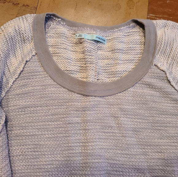 Maurices Sweater sparkly gray heathered cinch waist misses XL. - Picture 5 of 8